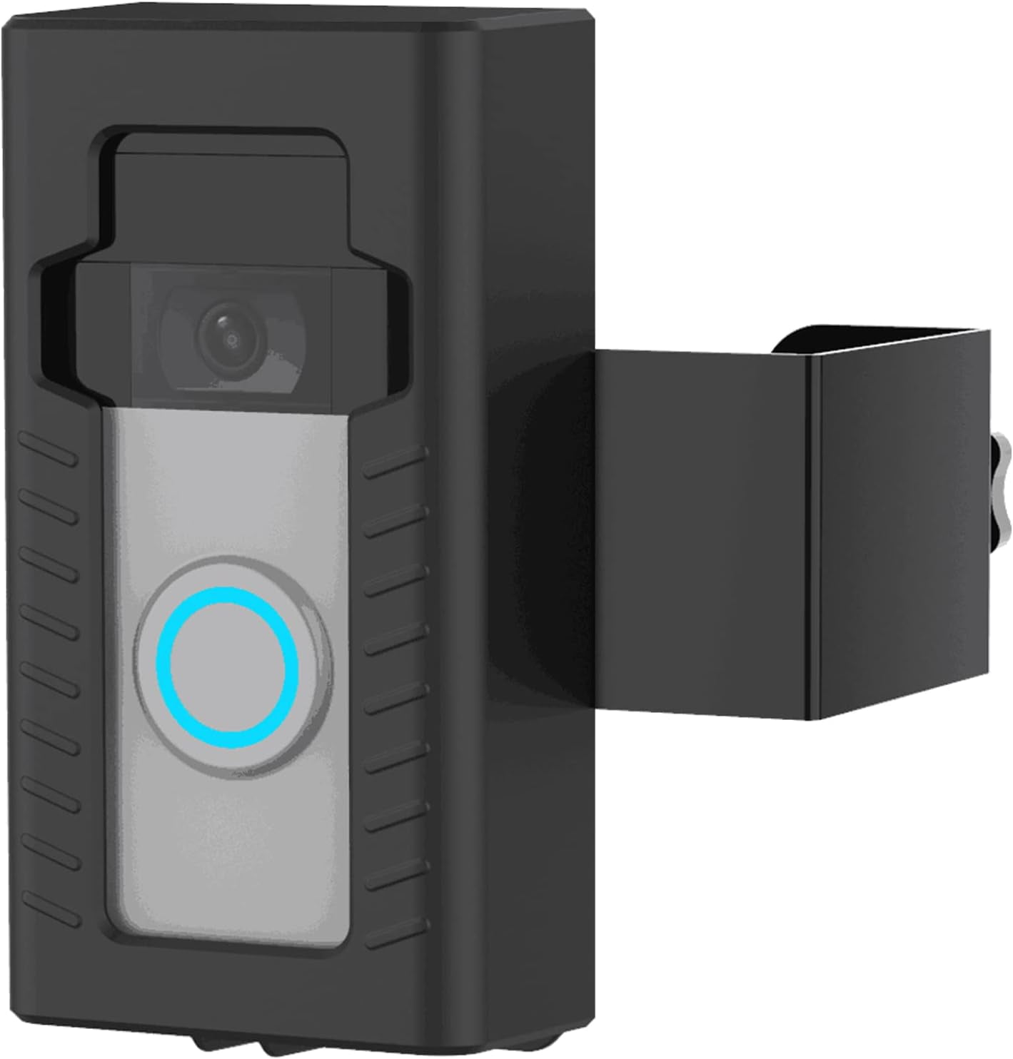 Anti-Theft Doorbell Door Mount,No-Drill Mounting Bracket for Video Doorbell Cover Holder Not Block Doorbell Sensor