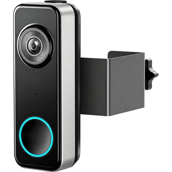 Anti-Theft Doorbell Mount for Wyze Battery Video Doorbell/Duo Cam Video Doorbell, No-Drill Doorbell Camera Mount for Wyze Doorbell Camera, All Metal Door Camera Mount for Home Apartment Rentals