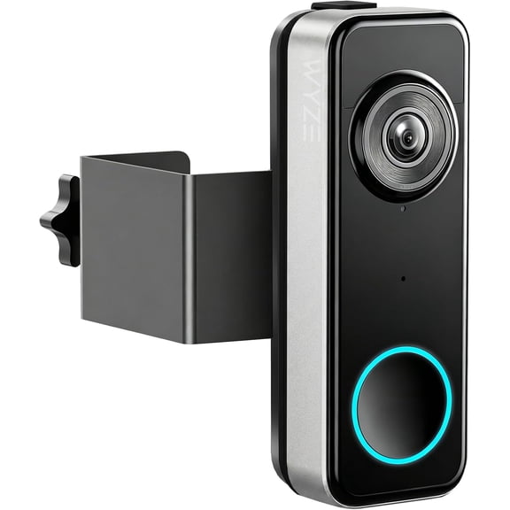 Anti-Theft Doorbell Mount for Wyze Doorbell Camera, No Drill Video Doorbell Mount Adjustable Mounting Bracket for Wyze Duo Cam Video Doorbell, Fully Metal Door Camera Mount for Home Apartment Rentals
