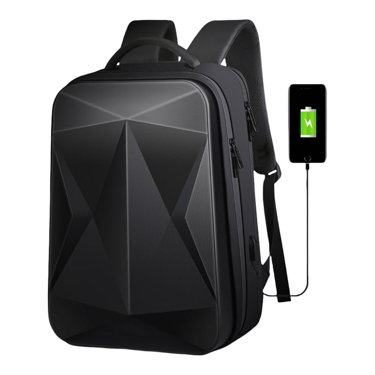 backpack to fit 15.6 laptop Anti Theft Hard Shell Shoulder Backpack, Business Laptop Backpack With USB  Charging Port Fit 15.6 inch Laptop, Black