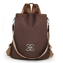 Anti-Theft Large Capacity Backpack, Shoulder Bag for Women, Crossbody Lightweight Backpack Bishe Bag (Brown)