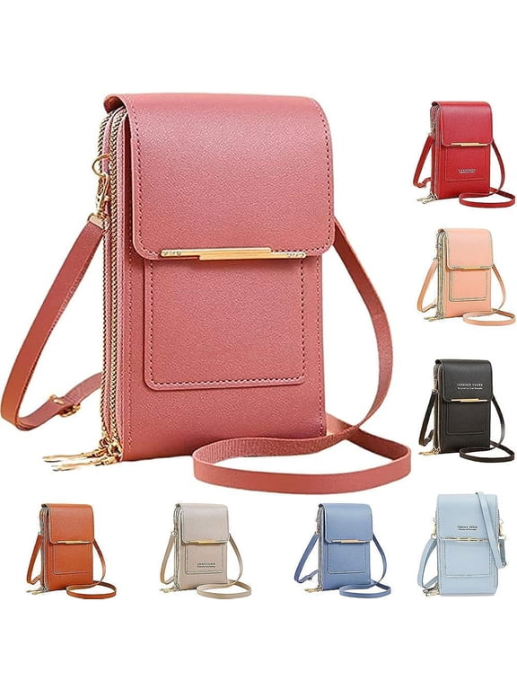 Anti-Theft Leather Bag,Small Crossbody Cell Phone Purse Wallet for Women,RFID Block Phone Purse Crossbody with Shoulder Strap