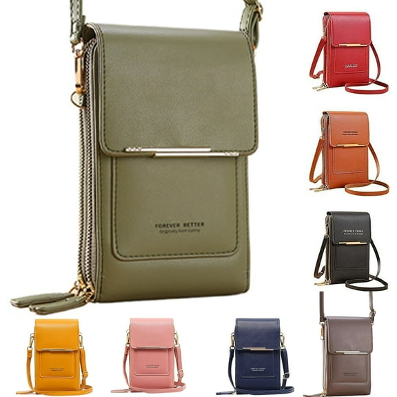 Anti-Theft Leather Bag,Small Crossbody Cell Phone Purse Wallet for Women,RFID Block Phone Purse Crossbody with Shoulder Strap