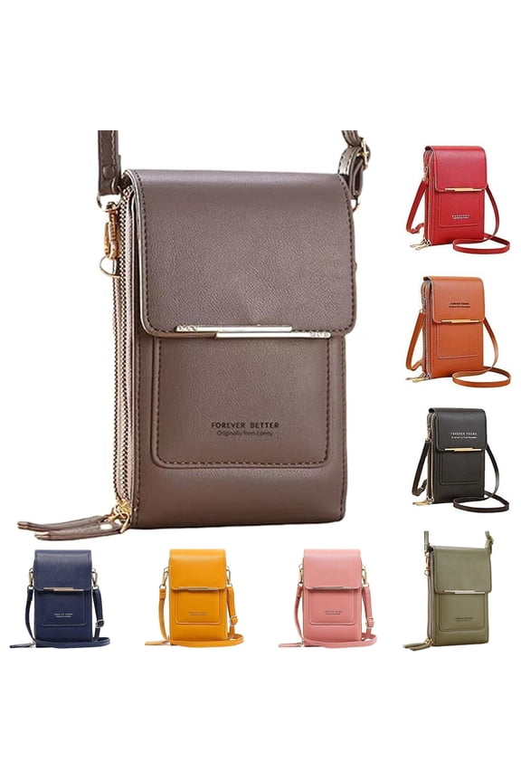 Anti-Theft Leather Bag,Small Crossbody Cell Phone Purse Wallet for Women,RFID Block Phone Purse Crossbody with Shoulder Strap