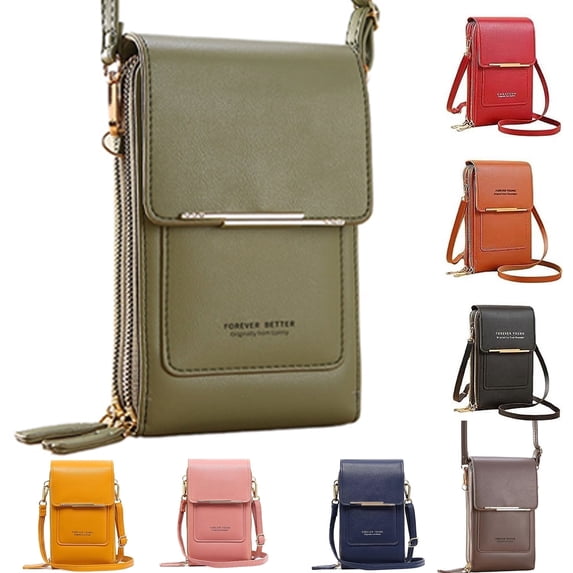 Anti-Theft Leather Bag,Small Crossbody Cell Phone Purse Wallet for Women,RFID Block Phone Purse Crossbody with Shoulder Strap