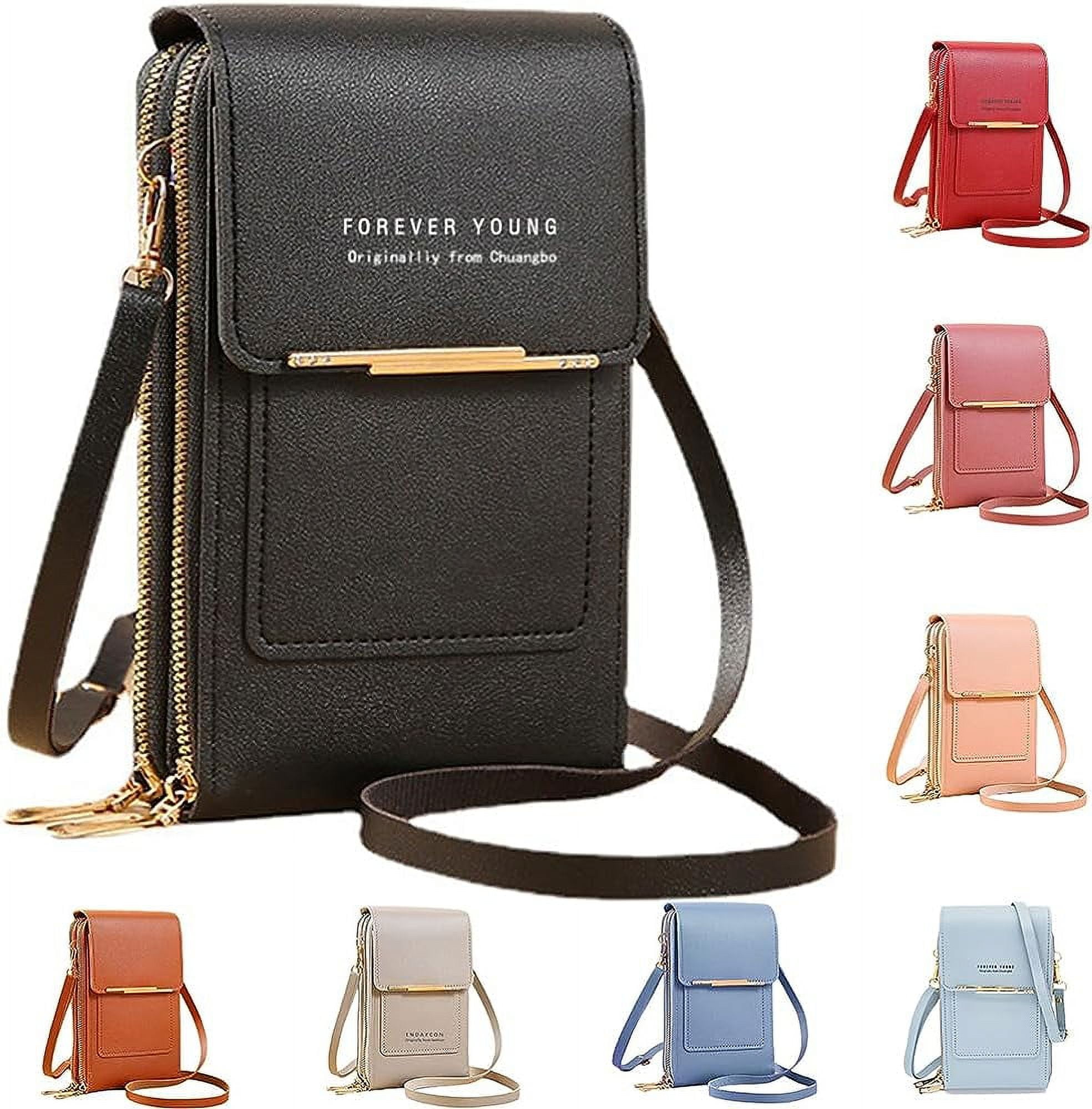 Shellton crossbody phone bags for women pu leather cellphone purse