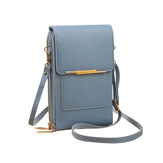 Anti-Theft Leather Crossbody Phone Bag - RFID Blocking Small Shoulder Purse for Women - Fashionable Key Holder and Cell Phone Carrier