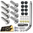 thumbnail image 1 of Anti Theft License Plate Screws- Stainless Steel Bolt Fasteners Kits for Car Tag Frame Holder, Tamper Resistant Mounting Hardware,1/4"(M6) Security Screw Set,Rust Proof, Black Screw Caps, 1 of 13