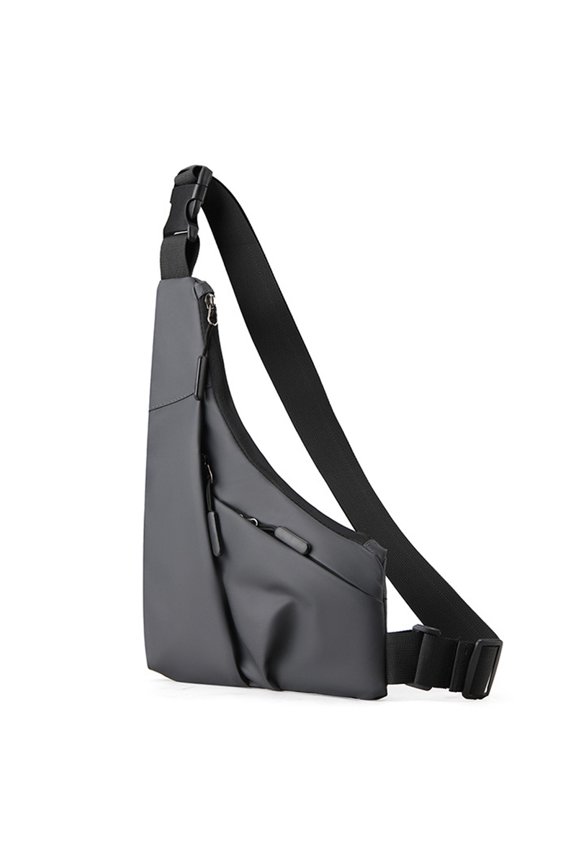 Anti Theft Men Close Fitting Chest Bag Leisure Leather Film Waterproof Triangle Bag Crossbody Wallet Sports Cycling Sling Bag