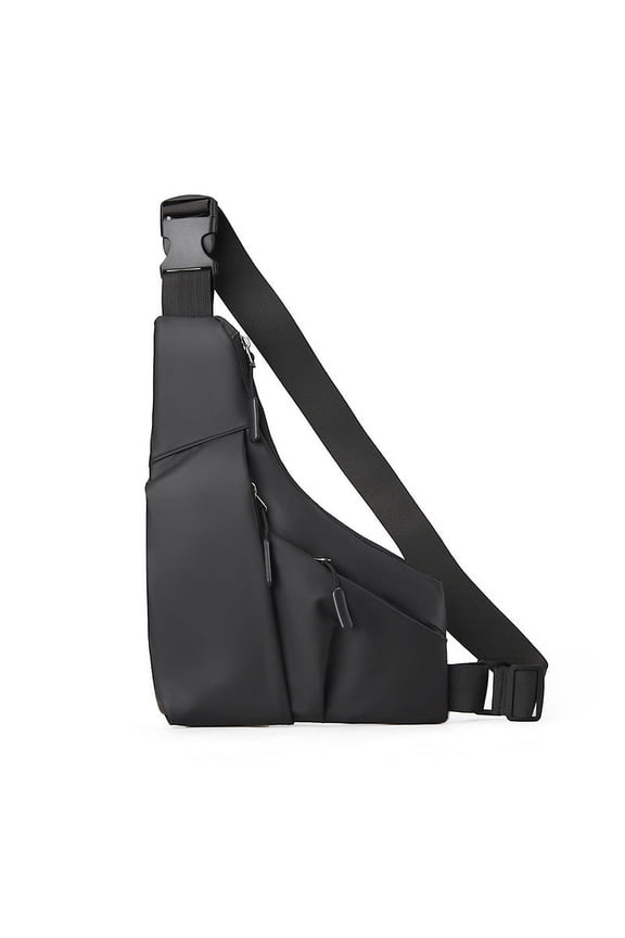 Anti Theft Men Close Fitting Chest Bag Leisure Leather Film Waterproof Triangle Bag Crossbody Wallet Sports Cycling Sling Bag