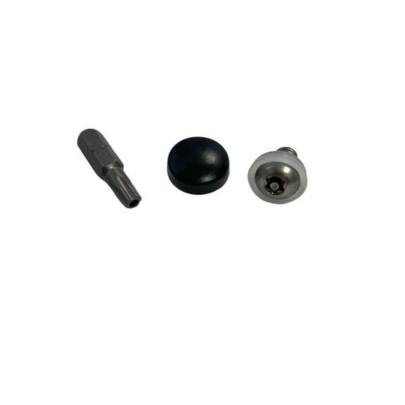 Anti Theft Seat Bolt with Cover & Bit. Fits Most Harley Davidson Bikes. Better looking Than Stock and Protects Against Theft (Black Bolt Cover)