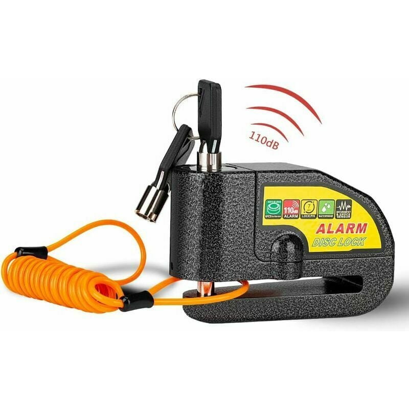 Anti-Theft Security for Motorbike Scooter, Motorcycle Disc Lock 110Db Alarm Sound Waterproof and Durable