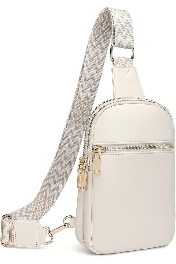 Anti Theft Small Sling Bag Cross Body Bag RFID Fanny Packs Travel Belt Purse for Women, Vegan Leather, Anti Theft, RFID, Suitable for Travel