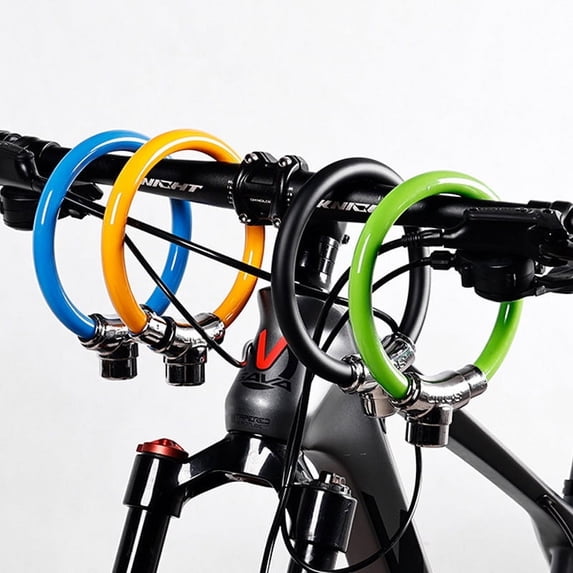 Anti-Theft Steel Cable Bike Lock | Portable Keyless Design | Thick PVC Sheath | Aluminum Alloy Components | Lightweight | Fits Bicycles Scooters Outdoor Gear | Small/Large Size | 1 Pack