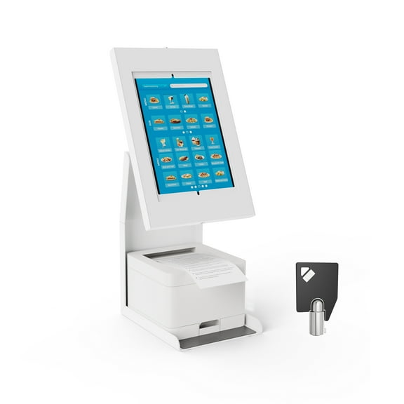 Anti-Theft Tablet Kiosk with Printer Shelf