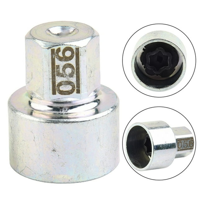 AntiTheft Tire Wheel Lock Lug Nut with 56 Key Socket for Luxury Cars