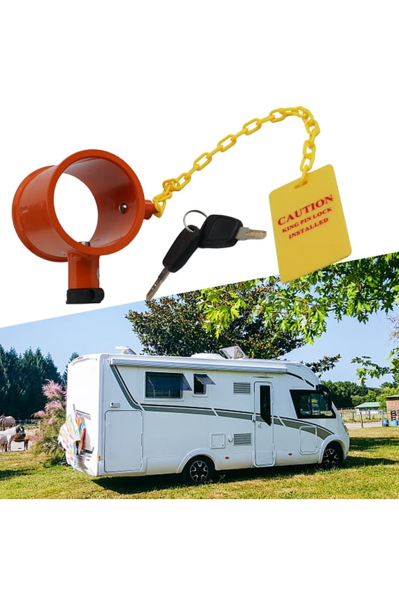 Anti-Theft Trailer Lock King Pin Lock for RVs,Trucks and Trailers with 2 Keys