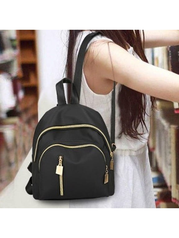 Anti-Theft Travel Backpack Purse with Back Zipper Pocket, Convertible One-Shoulder to Two-Shoulder Bag for Women, Lightweight Daily Work Shopping Bag