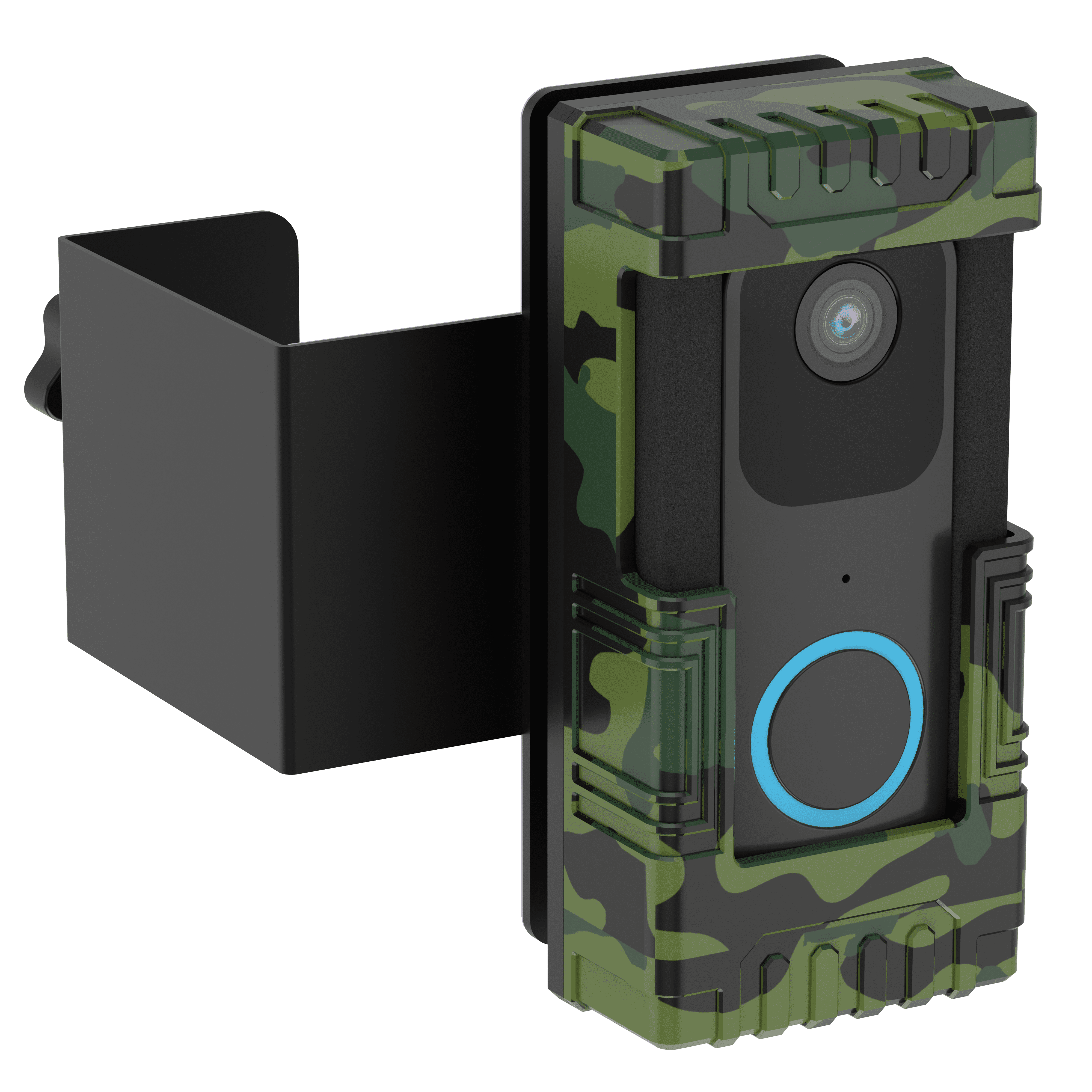 Anti-Theft Video Ring Doorbell Mount , Left and right doors cna be installed,to-way design for houses, apartments, businesses, No Need to Drill