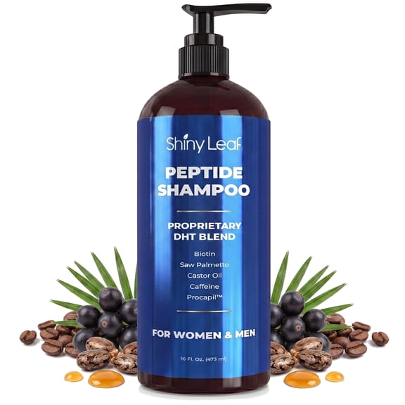 Anti-Thinning Peptide Shampoo Sulfate Free Thickening & Hydrating DHT Shampoo With Biotin, Caffeine & Saw Palmetto, Formulated For Women & Men, Safe For Color-Treated & All Hair Types, 16 fl.oz