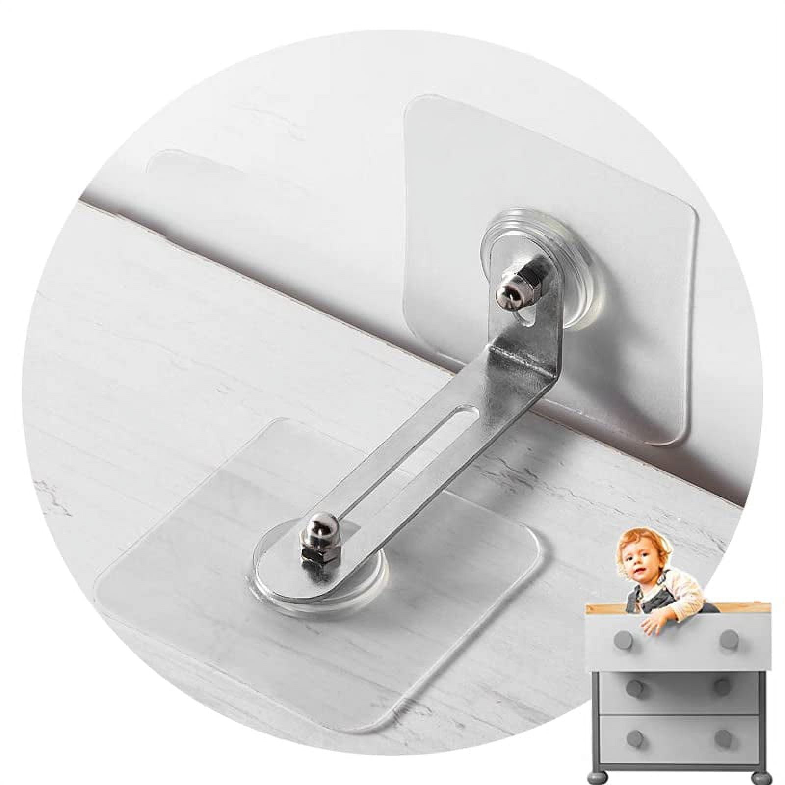 Anti Tip Furniture Wall Anchors No Drill (10 Packs), for Baby Proofing