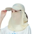 thumbnail image 1 of Anti-UV Sun Hat Sunscreen Visor Breathable Outdoor Face Neck Cover Cap, 1 of 9