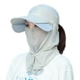 thumbnail image 1 of Anti-UV Sun Hat Sunscreen Visor Breathable Outdoor Face Neck Cover Cap, 1 of 10