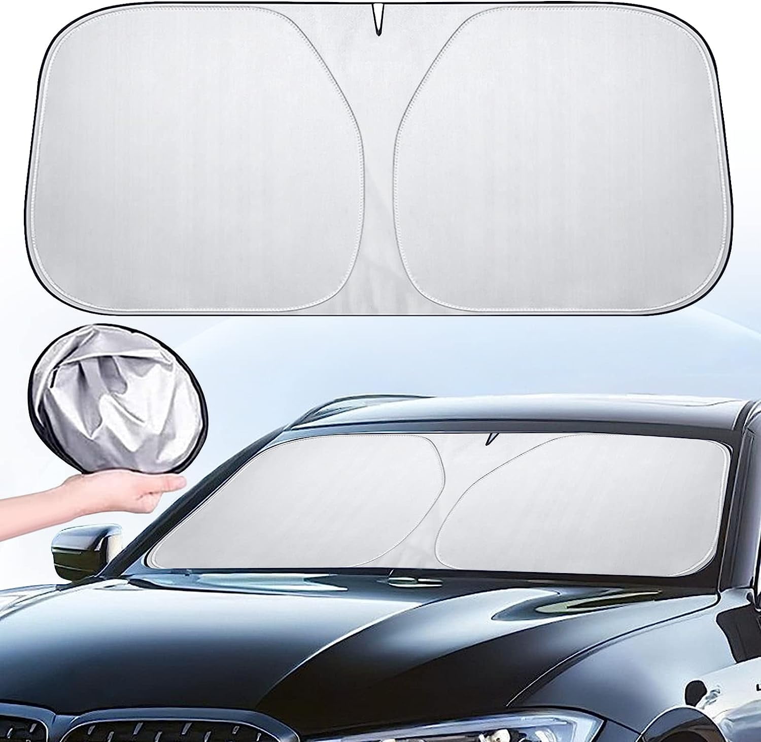 Anti UV Sun Shade 142×80cm, Interior Front Windshield Sun Shade, Car
