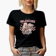 thumbnail image 1 of Anti Valentine Club with Skeleton, Retro Valentine's Day Gift, Black T-Shirt, Small, 1 of 5