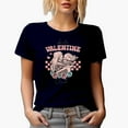 thumbnail image 1 of Anti Valentine Club with Skeleton, Retro Valentine's Day Gift, Navy Blue T-Shirt, Large, 1 of 5