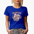 thumbnail image 1 of Anti Valentine Club with Skeleton, Retro Valentine's Day Gift, Royal Blue T-Shirt, Large, 1 of 5