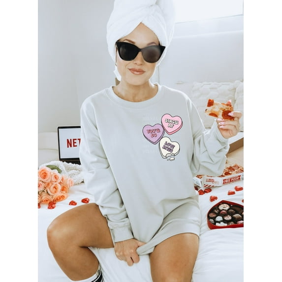 Anti Valentines Day sweatshirt | conversation hearts, Candy hearts shirt, valentines sweater, valentine sweatshirt, valentine shirt All Size S-5Xl
