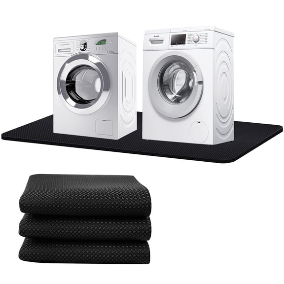 Anti-Vibration Mat for Washer and Dryer, 63 x30 Inch Thick Rubber Pad, Noise Reducing & Non-Slip Floor Protection Mat for Washing Machine