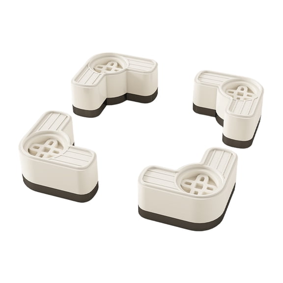 Anti Vibration Pads 4 Pack for Washing Machine,Washer Stabilizer Support Feet,Washing Machine Leveling Pads,Stops Washer & Dryer Moving,Prevents Noise and Vibration Transfer(3.6x1.8")(White)