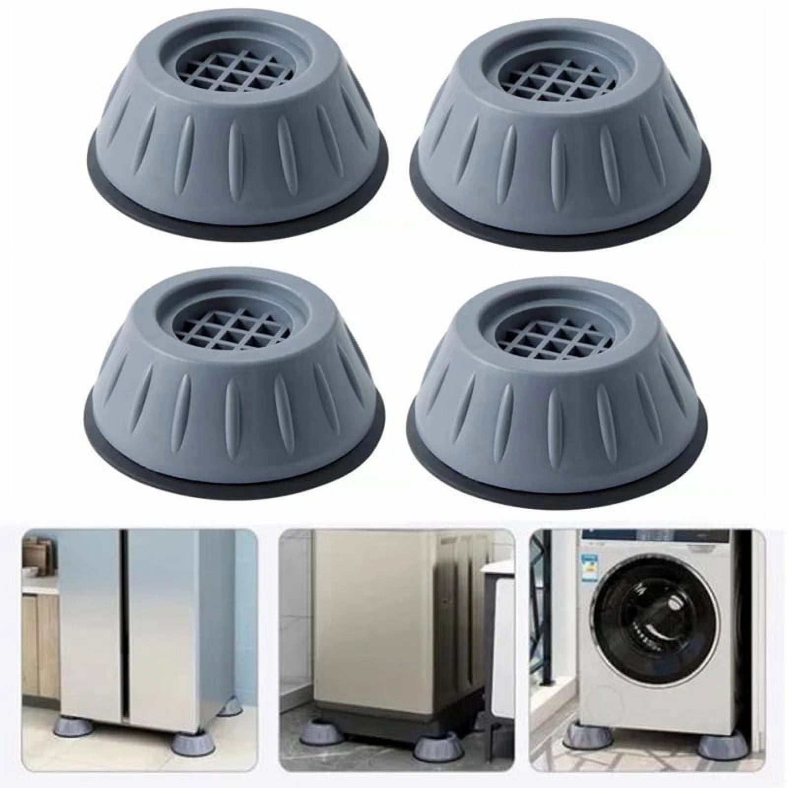 4 Pack Shock and Noise Cancelling Washing Machine Support, Anti Vibration  Rubber Washing Machine Feet Pads, Prevent Moving Shaking Walking Washing