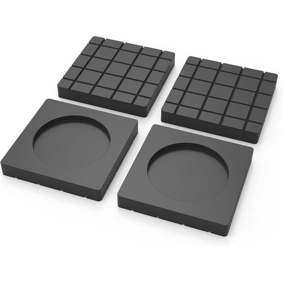 Anti Vibration Pads for Washing Machine, Anti Vibration Pads Prevent Washer & Dryer Moving Shaking Walking, Noise Dampening Anti Vibration Washing Machine Support, Shock Absorbing Mat-Square
