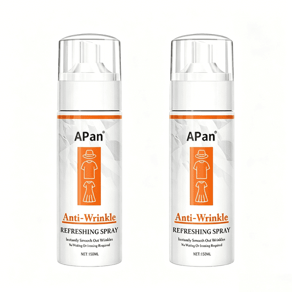 Anti-Wrinkle Fabric Spray, Instant Wrinkle Release & Anti Static Spray For Clothes. Suitable For Home, Travel, Office(RL 2 PCS)