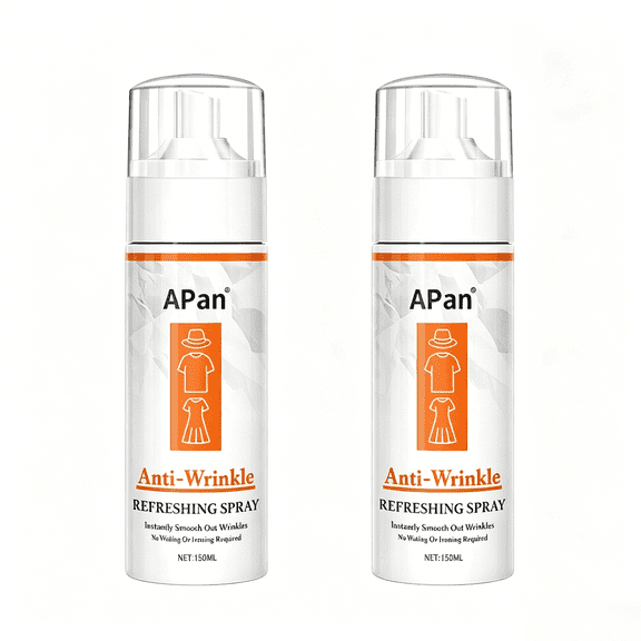Anti-Wrinkle Fabric Spray, Instant Wrinkle Release & Anti Static Spray For Clothes. Suitable For Home, Travel, Office(RL 2 PCS)