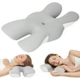 thumbnail image 1 of Anti Wrinkle Face Pillow for Side Sleepers, Memory Foam Cervical Support for Neck Pain Relief, Ergonomic Beauty Pillow with Dual Sided Design, Machine Washable & Hypoallergenic, 1 of 7