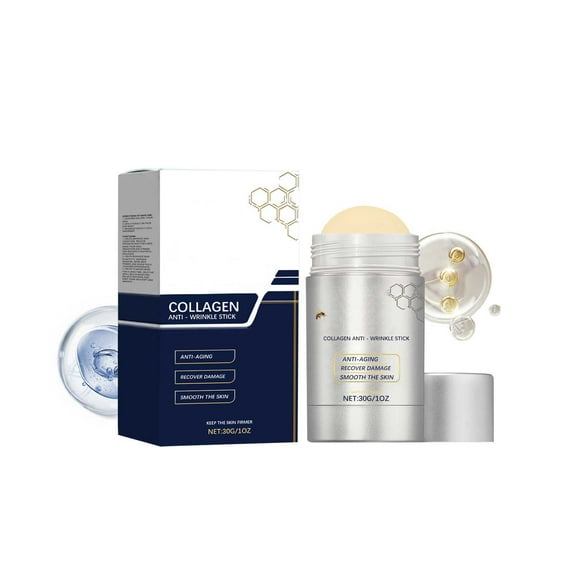 Anti-Wrinkle Firming Stick - 30g Moisturizing & Nourishing Face & Body Treatment, Reduces Fine Lines, Improves Skin Elasticity, Convenient Stick Applicator, 3.7x7.5cm