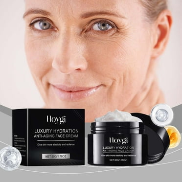Anti-Wrinkle Hyaluronic Acid Face Cream with Retinol Moisturizer Anti-Aging MidNight Cream for Fine Lines Hydrating Skin Care for Smoother Younger-Looking Skin 1.76 oz
