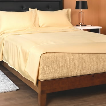 BedTite Soft Microfiber Anti-Wrinkle 4-Piece Queen Sheet Set - Fawn