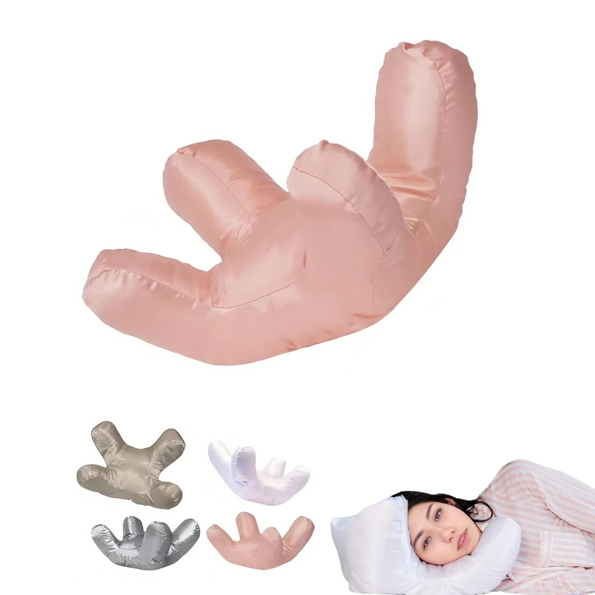 Anti Wrinkle Pillow for Side Sleepers, Satin Beauty Pillow for Anti Aging & Wrinkle Prevention, Hypoallergenic Face Pillow with Travel Handle for Skincare Enhancement