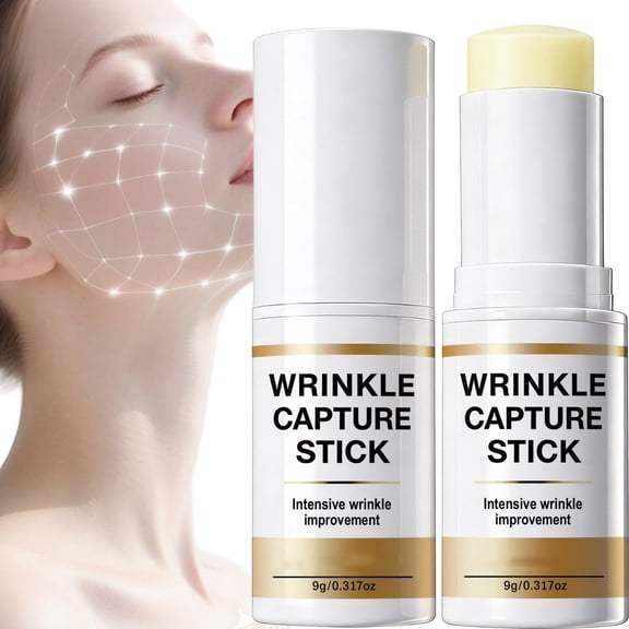 Anti-Wrinkle Solid Face Stick 9g, Fine Line Smoothing Skincare Stick for Daily Use, Hydrating & Nourishing Wrinkle Treatment Stick for All Skin Types, Portable Face Care Stick for On-the