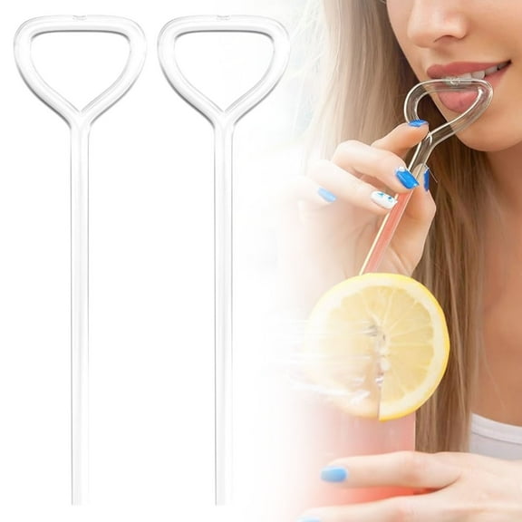 Anti Wrinkle Straw Glass anti-wrinkle drinking straws for 40oz Tumbler, Clear Reusable Straws with Cleaning Brush Eco-Friendly Alternative to Plastic 2 Pack