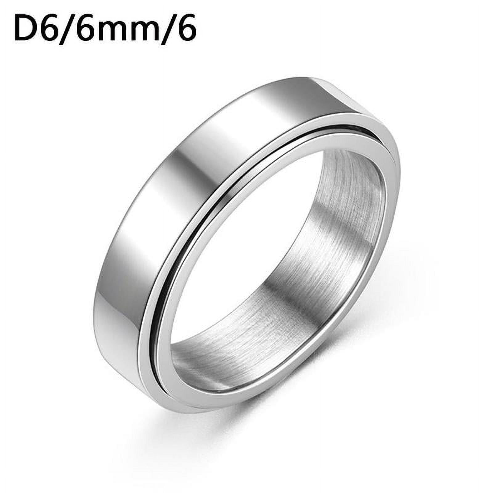 Anti-anxiety Spinner Fidget Rotating Rings Men Women Titanium Steel 