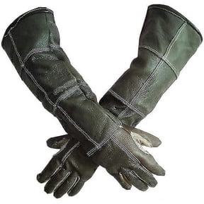 Anti-bite Safety Animal Handling Gloves, Ultra-long Leather Protective Gloves For Captured Animals, Reptiles, Cats -CDSX
