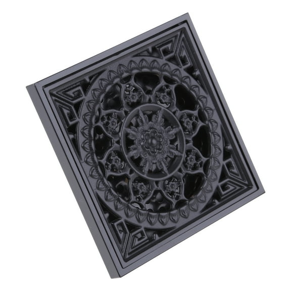 Anti-blocking Square Drain Strainers Invisible Floor Drain Black Brass Hair Catcher Bathroom Accessory Anti-rust