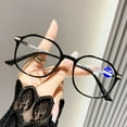 thumbnail image 1 of Anti-blue Light Black Reading Glasses 1.50 Fashionable Lightweight Readers for Women Square Oversized Presbyopic Glasses +1.50, 1 of 6