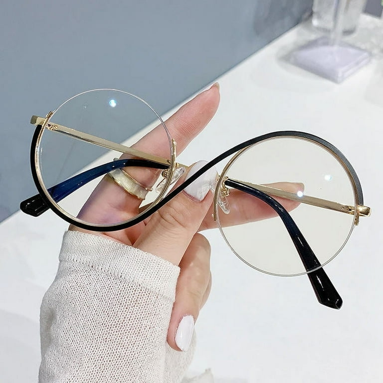 Anti-blue Light Mirror Round Frame Plain Face Glasses Frame Korean